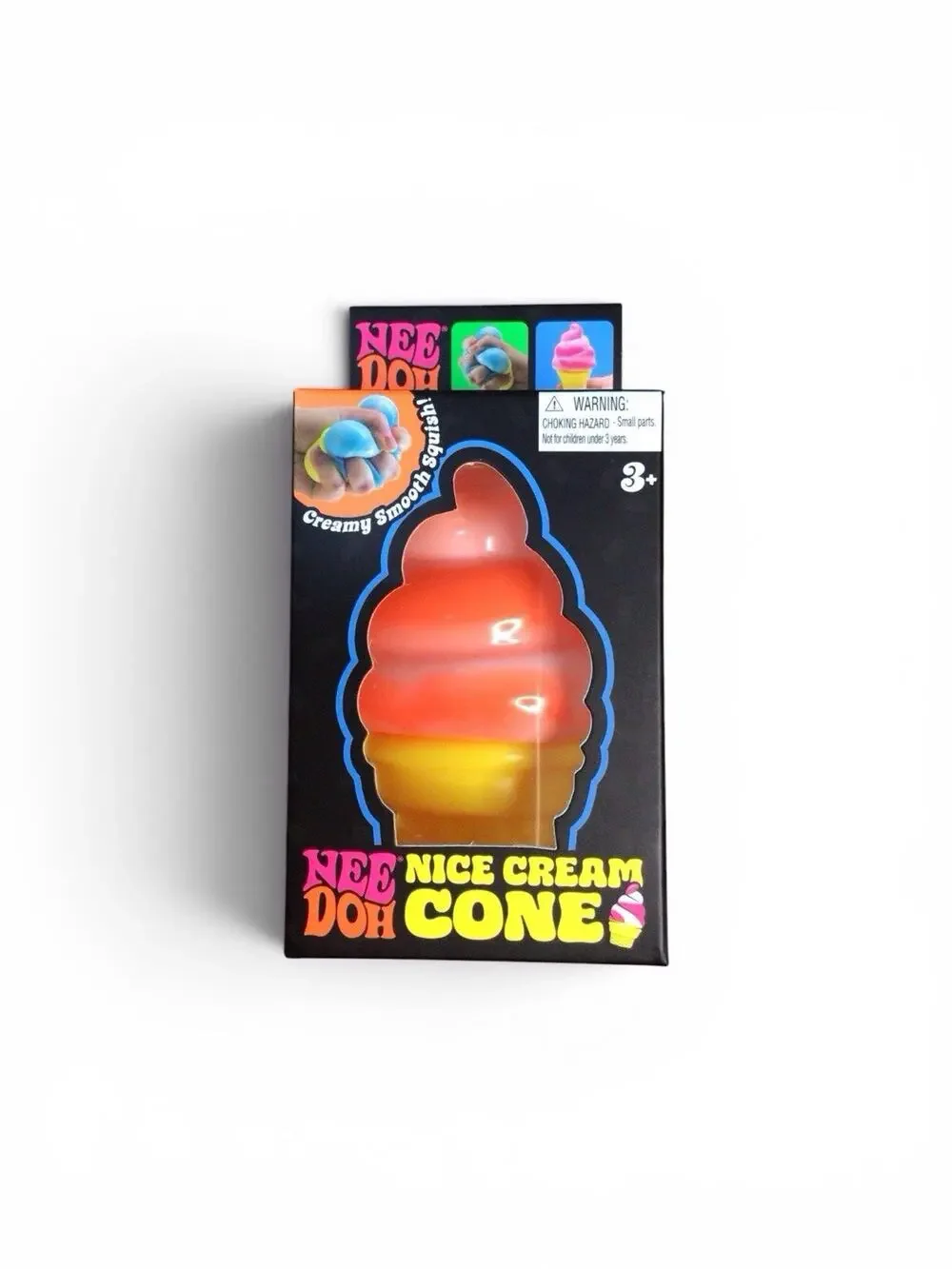 NeeDoh NICE CREAM CONE Ice Cream Squishy Toy 2026 NEE DOH Stress Orange -NEW